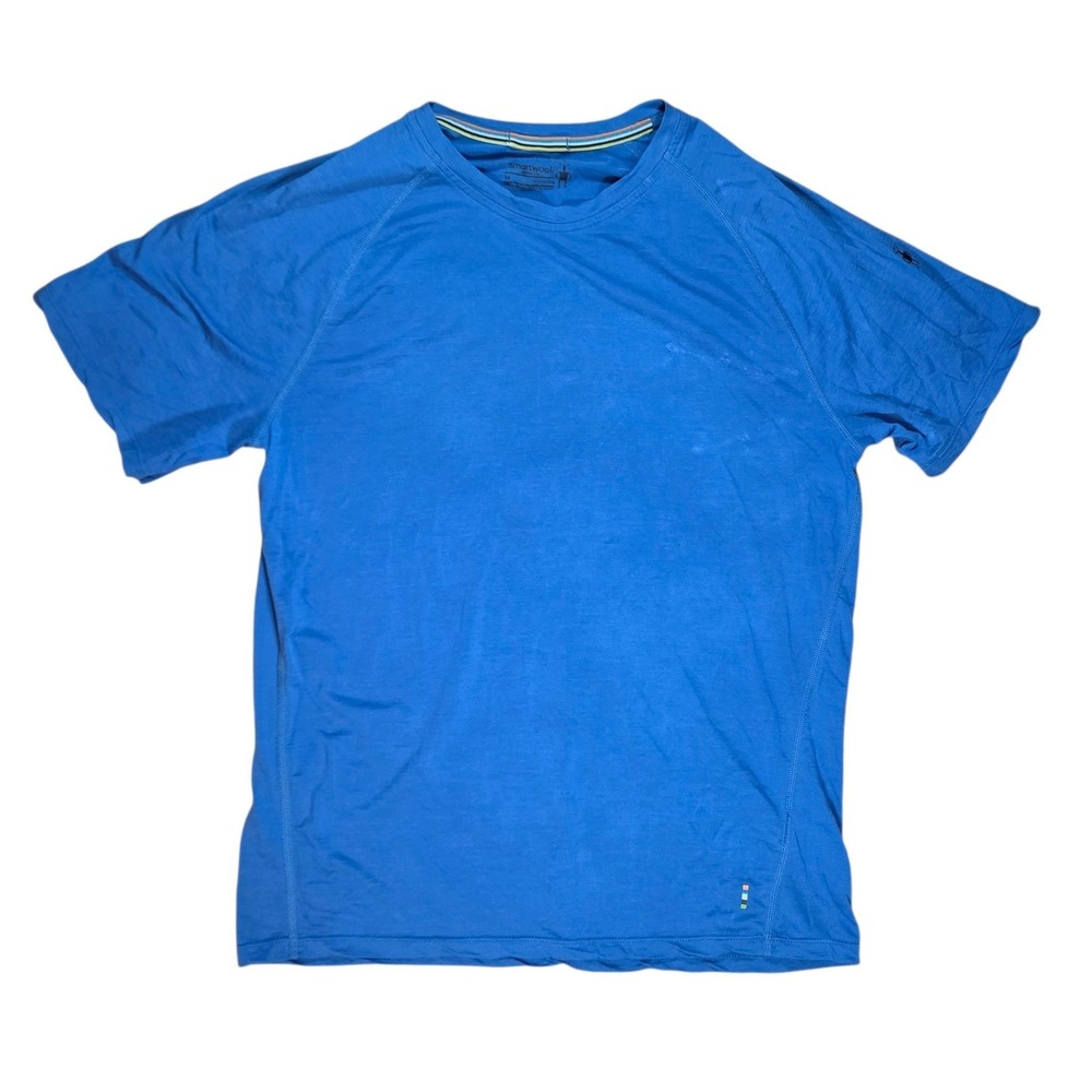 Smartwool Mens M T Shirt Blue Merino 150 Short Sleeve Crew Neck Baselayer